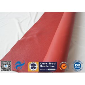 1010gsm Abrasion Resistant Red Silicone Coated Fiberglass Fabric 1mm Thickness