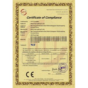 Ming Feng Lighting Co.,Ltd. Certifications