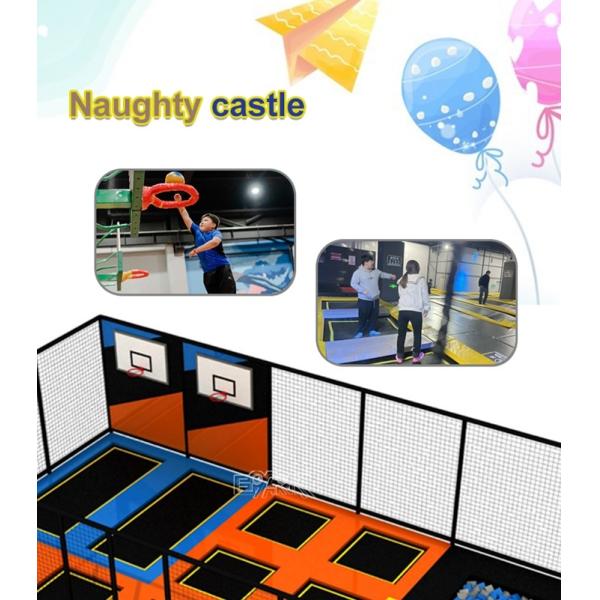 Adult Commercial Rectangle Jump Trampoline Park Equipment With Foam Pit