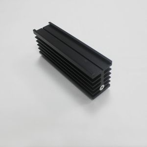 High Efficiency Aluminum Profile Cooling Heat Sink Black Anodizing