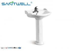 Quality Middle East style sanitary ware bathroom big size pedestal wash basin for sale