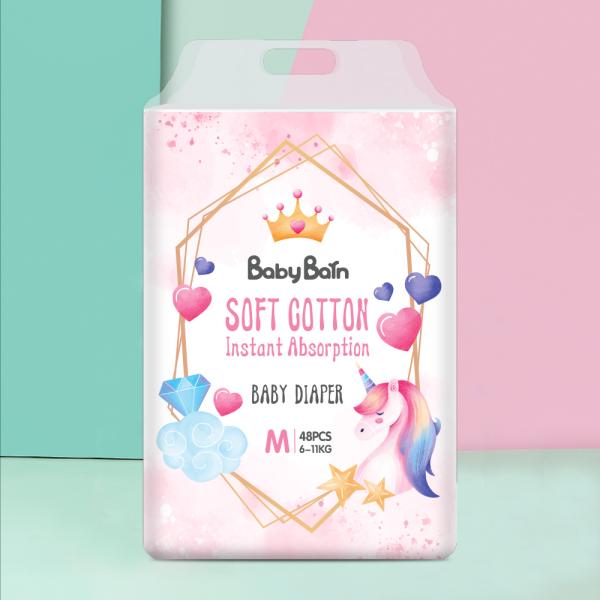 Color Print PE Disposable Baby Diapers Fast Shipping In Bulk