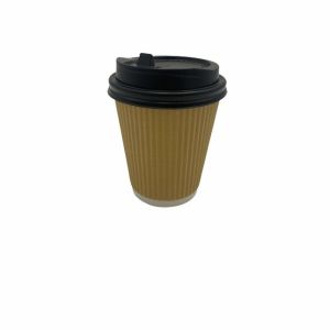12 Oz Customized Printed Paper Coffee Cups Durable With Lids