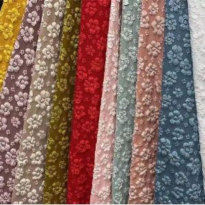 190-200gsm Stretch Embossed Jacquard Fabric Polyester Upholstery Material