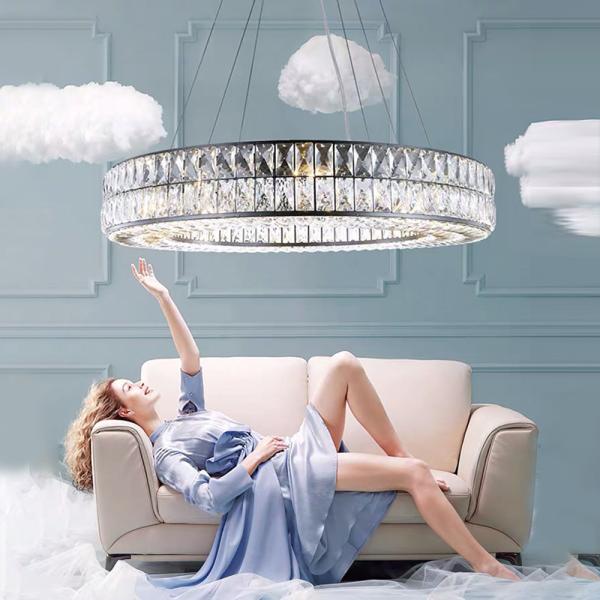 Buy Luxury Crystal Chandeliers For Living Room Lobby Modern Home Decor crystal led chandelier(WH-CY-189) at wholesale prices