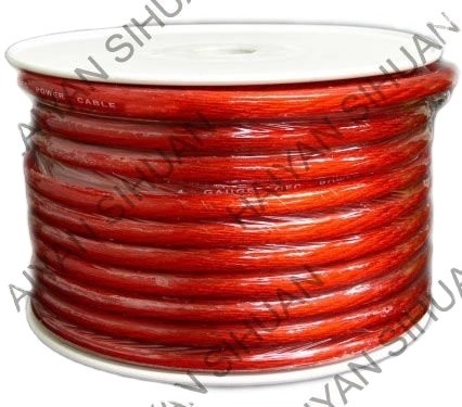 Buy SAE J1128 Standard 8AWG Transparent Red Car Audio Power Cable with ISO9001 Certificate at wholesale prices