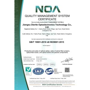 Jiangsu Dierite Optoelectronics Technology Co.,Ltd. Certifications