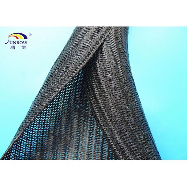Buy Fireproof Braided PET expandable braided self-closing Cable Sleeving at wholesale prices