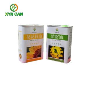 Rectangular Tin Containers Heathy 5L Oil CMYK Printing OEM Service