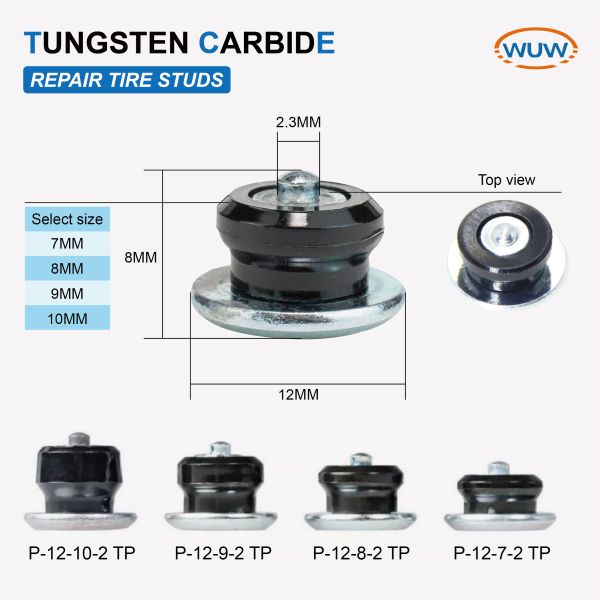 Outdoor Wear-Resistant Carbide Tire Studs for Snow Ice Anti-Fall and Mountaineering Rock Climbing
