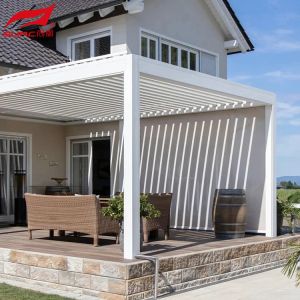 Smart Remote Controlled Aluminum Garden Pergola Waterproof Windproof Gazebo