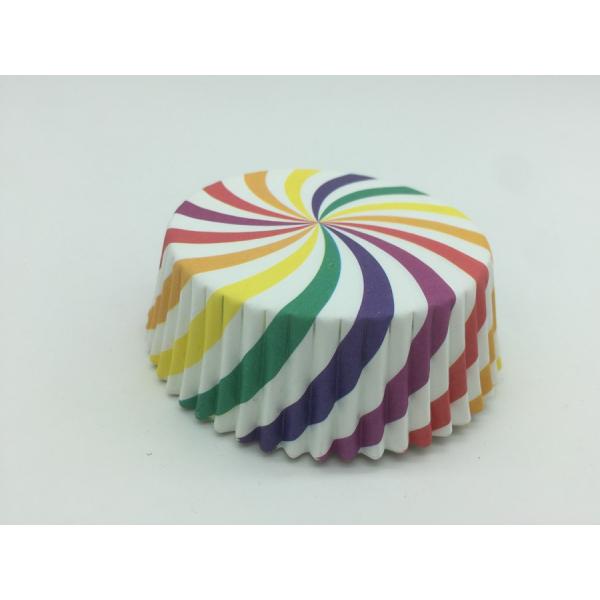 Rainbow Pattern PET Film Coated Printed Paper Cup Baking Muffin Cups Making Disposal Paper Cup