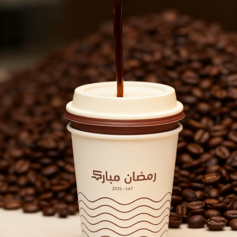 Disposable double-layer takeaway hot beverage coffee cup custom printed logo