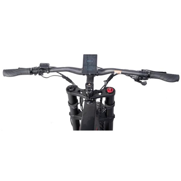 26" Electric Mountain Bike with Powerful Mid Drive and Full Suspension Carbon Fiber Frame