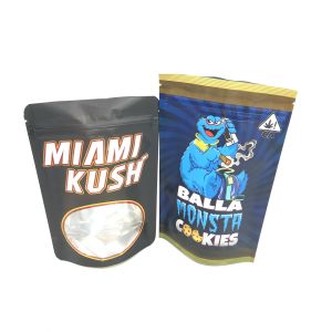 Doypack Zipper MOPP 8OZ Zipper Stand Up Pouch VMPET