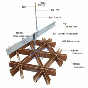 Transfer Printing Plain Aluminum Metal Ceiling Fireproof Open Cell Ceiling