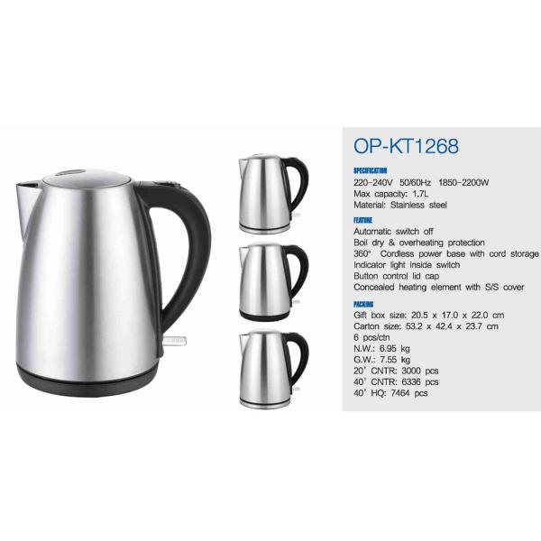 Hotel Electric Stainless Steel Kettle with Cordless Automatic Shut-off