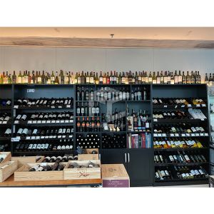 EPE Foam Packaging Wine Display Cabinet 16mm Thick Selectable MDF