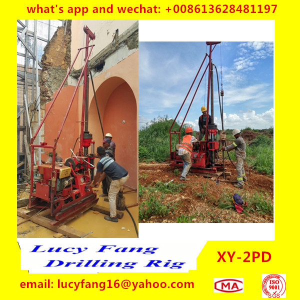 China Made Portable Geotechnical Core Drilling Rig XY-2PD wth HQ accessories and