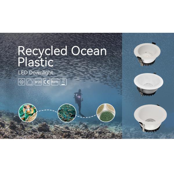 Recycled Ocean Plastic Downlight Switchable Recessed Downlight 3000K 4000K 5000K 3CCT