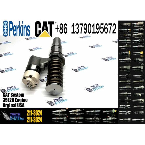 High Efficiency Diesel Common Rail Fuel Injector 204-2067 211-3024 Diesel Injector for Caterpillar 3508B/3512B/3516 Engine Spare Parts