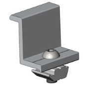 Buy Anodized / Mill finished Solar End Clamp For flat roof solar mounting systems at wholesale prices