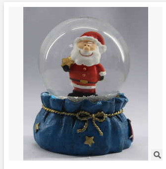 New creative promotion gift christmas santa clause resin led snow glass ball