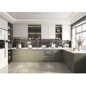 European White Modular Kitchen Cabinet with MDF Doors