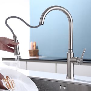 China DC6V Stainless Steel Touchless Kitchen Faucet CUPC Hose Gooseneck Kitchen Mixer on sale