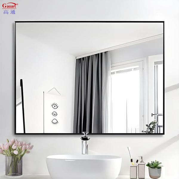 Buy Home Wineshop Must-Have Art Deco Design Style Genuine Gold Vanity Framed Wall Mirror at wholesale prices