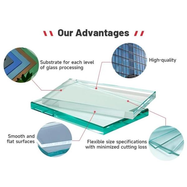 Clear Customization Tinted Float Glass for Architectural Structural Building Glass
