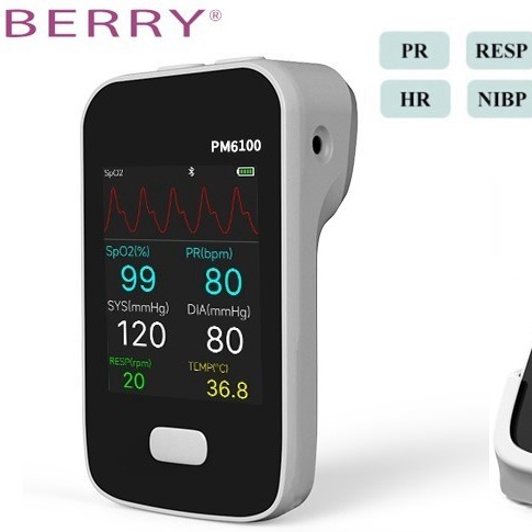 Li Battery Powered Multi Parameter Patient Recorder Spo2 ECG Temp With Audible And Visual Alarm