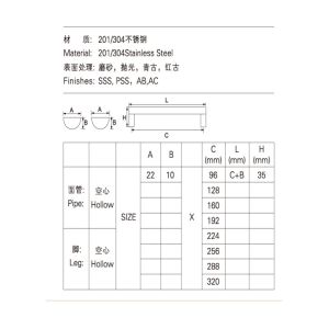 CE Certificate Stainless Steel Cabinet Handles , Stainless Steel Door Pulls