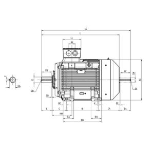 1LE1503-1CB63-4JB4-Z Siemens PLC Low-Voltage Motor 1LE15 Shaft Left