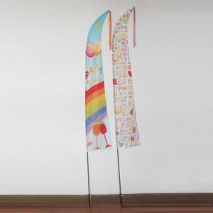 Party Garden Flag Rainbow Balloons and wordings