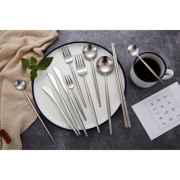 China Newto NC099 Hot Sale Brush Polish Stainless Steel Cutlery Set Flatware Set