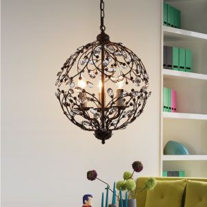 China K9 Crystal Pendant Lights Hanging Lamps spherical Tree Leaf floral chandelier(WH-CI-120) on sale
