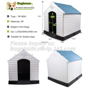 New Style Outdoor Breathless Removable Dog House Plastic Three Sizes Plastic Dog