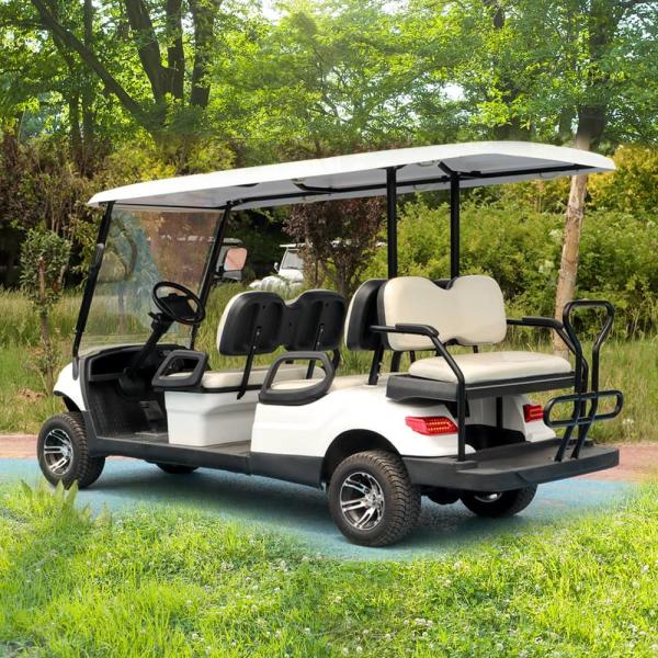 6 Person 48V 60V 72V 100AH Lead-Acid Cell Long Range Electric Golf Buggy