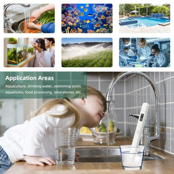 Highly Accurate TDS Meter One-Button Pen Type 0-9990ppm Measuring Range ±2% Accuracy