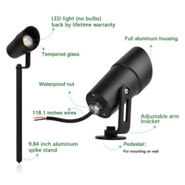Park Lighting 5W landscape Led Light DC12-24V Low voltage IP67 Waterproof LED Garden Light Outdoor Lighting