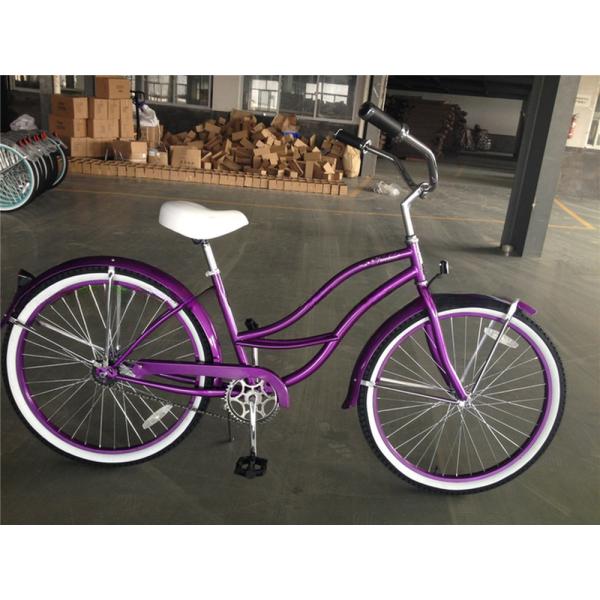 26*2.125 Tire Vintage Style Adult 26 inch Single Speed Retro Chrome Beach Cruiser Bike Bicycle