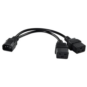 IEC 60320 C14 to Dual C19 Power Splitter Cable for Server Racks
