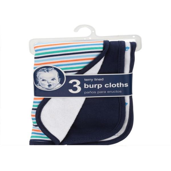 Buy Lightweight Newborn Baby Burping Towels Assorted Lined Terry Cloth Burp Rags at wholesale prices