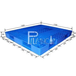 China Double Sides HDPE Large Gallon Water Recycled Plastic Pallets Stackable Reversible on sale