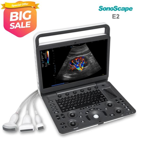 Buy Sonoscape E2V E2 Veterinary Scanner Portable Color Doppler Ultrasound Machine at wholesale prices