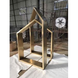 CNC laser cut stainless steel thick plate shaped fabrication