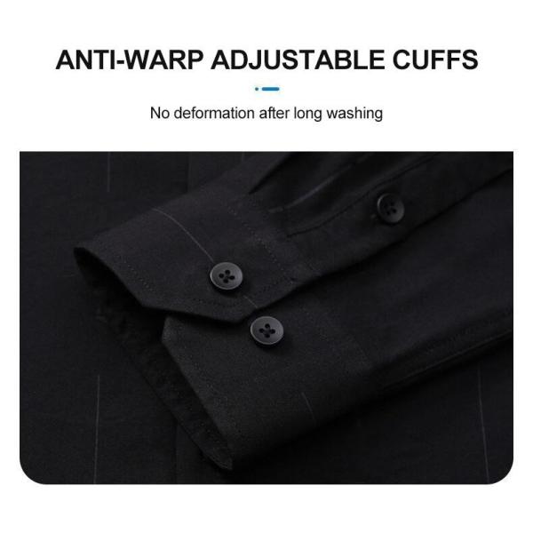 5000 2023 Spring End Men's Business Casual Middle-Aged Slim Iron-Free Striped Ice Silk Shirt