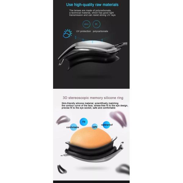 Underwater Sport Adult Swimming Goggles Customized Logo Anti Foggy