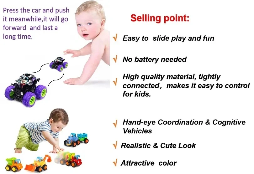 Factory Wholesale Big Wheel Toys Car Friction Toys Mini Inertia Car Toys Best-Selling Global